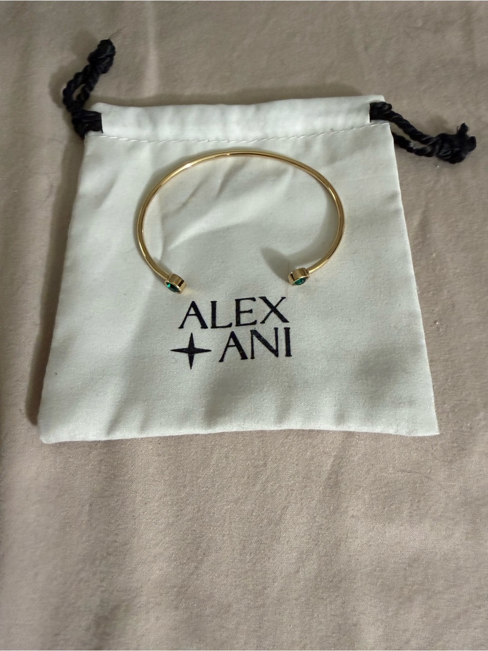 Alex and Ani Emerald Flex Cuff Bracelet